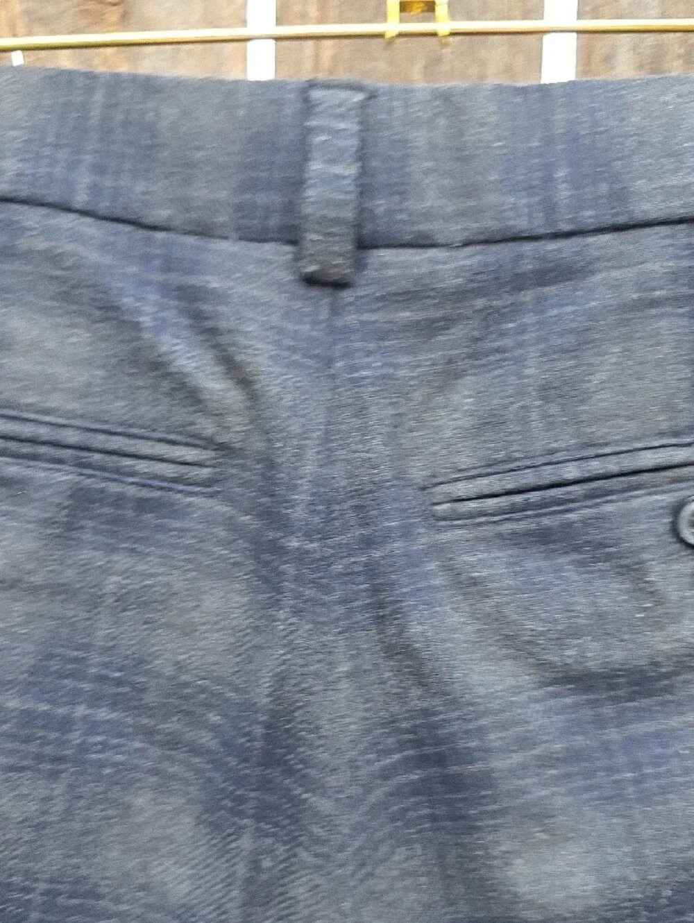 NOVA Fides Woven In Italy For Banana Republic Gray-Blue Plaid 40% Wool Pants